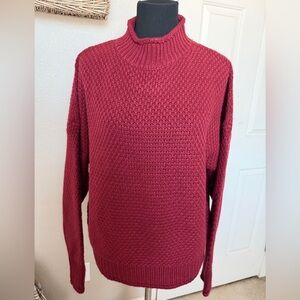 Elegant Burgundy Turtleneck Sweater